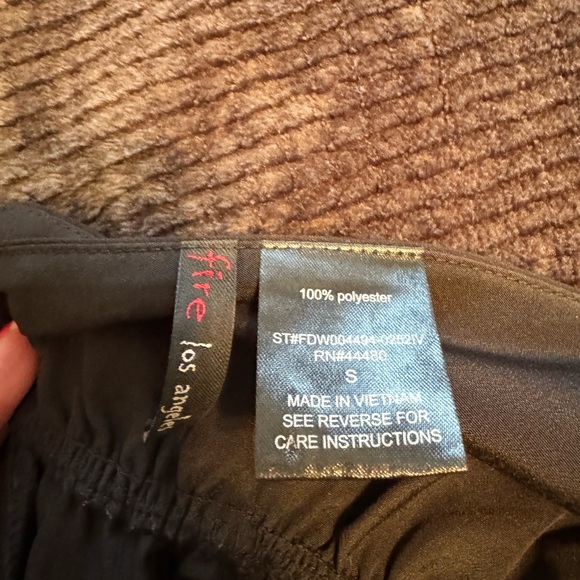 Fire Los Angeles black halter tie jumpsuit with wide legs - Picture 4 of 5